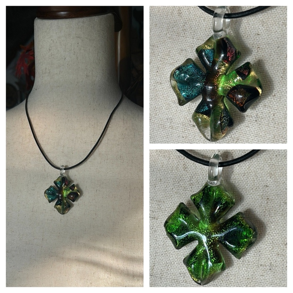 Glasswork Cross Necklace